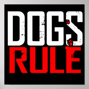 PÓSTER POSTER DE LA REGLA DE LOS PERROS