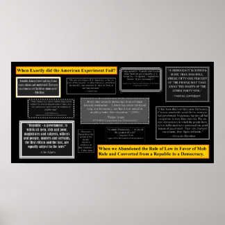 Póster Poster de la República a la Democracia