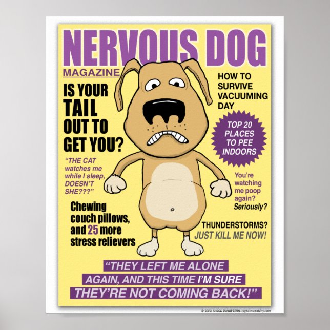 Póster Poster de la revista divertida Nervous Dog Magazin (Frente)