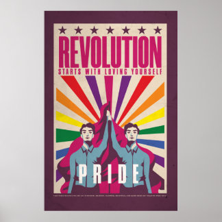 Póster Poster de la Revolución del Orgullo Vintage