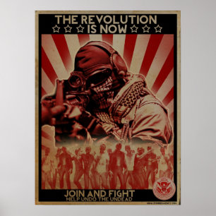 Póster Poster de la revolución del zombi - ZETA