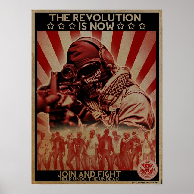 Póster Poster de la Revolución Zombie - ZETA (Frente)