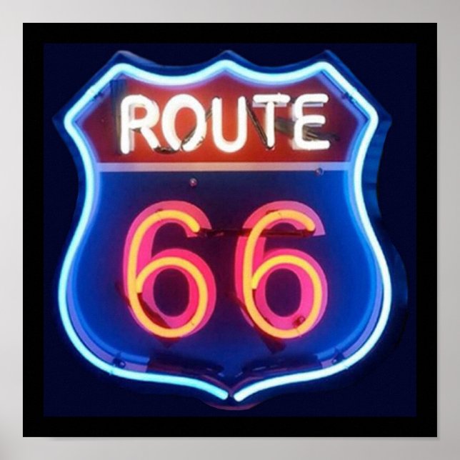 Póster Poster de la ruta 66 (Frente)