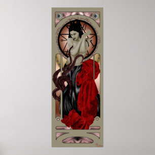 Póster poster de la sacerdotisa del cthulhu
