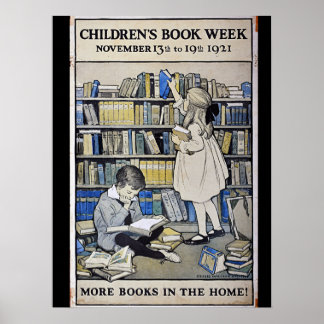 Póster poster de la Semana del Libro Infantil de 1921