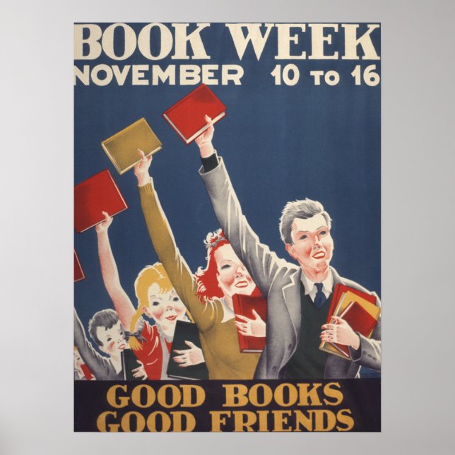 Póster poster de la Semana del Libro Infantil de 1940 (Frente)