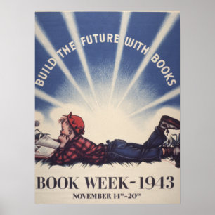 Póster poster de la Semana del Libro Infantil de 1943