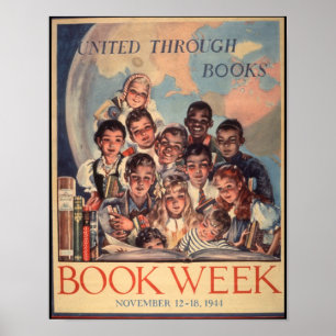 Póster poster de la Semana del Libro Infantil de 1944