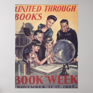 Póster poster de la Semana del Libro Infantil de 1945