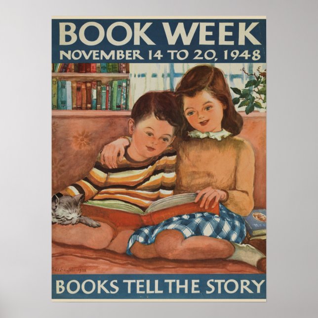Póster poster de la Semana del Libro Infantil de 1948 (Frente)