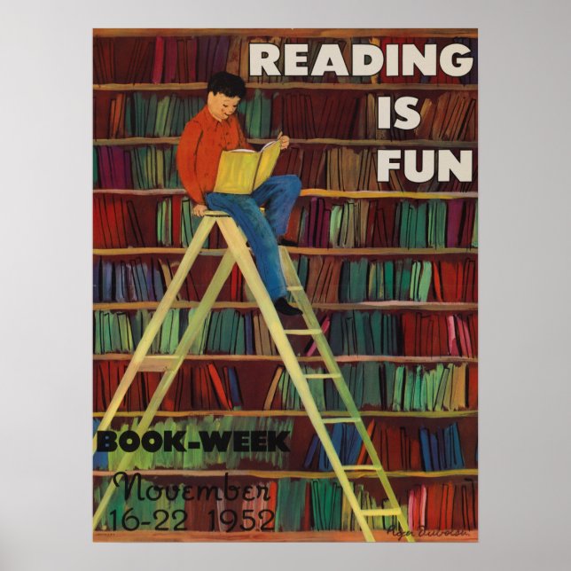 Póster poster de la Semana del Libro Infantil de 1952 (Frente)