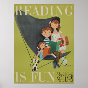 Póster poster de la Semana del Libro Infantil de 1953