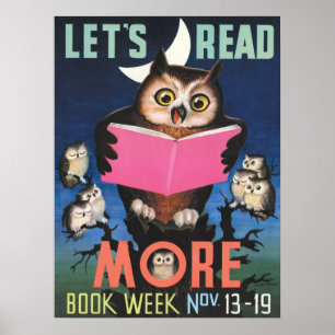 Póster poster de la Semana del Libro Infantil de 1955