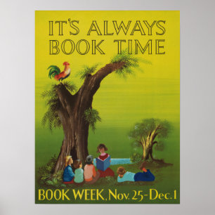 Póster poster de la Semana del Libro Infantil de 1956