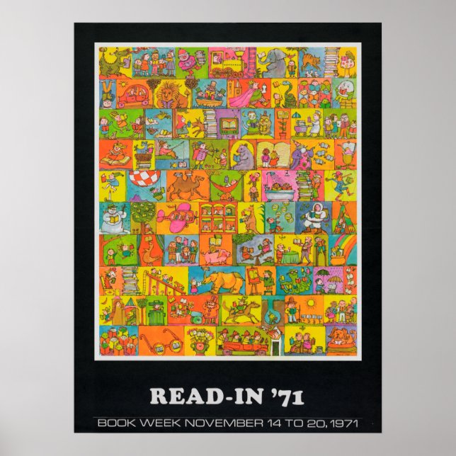 Póster poster de la Semana del Libro Infantil de 1971 (Frente)