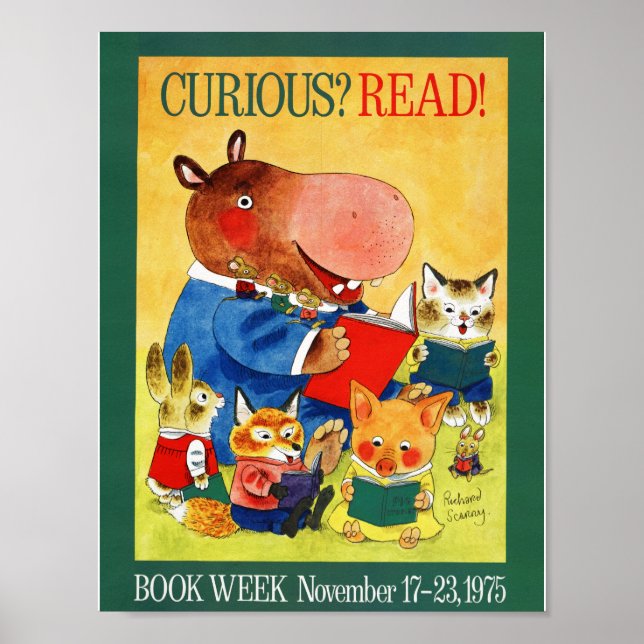 Póster poster de la Semana del Libro Infantil de 1975 (Frente)