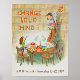 Póster poster de la Semana del Libro Infantil de 1987