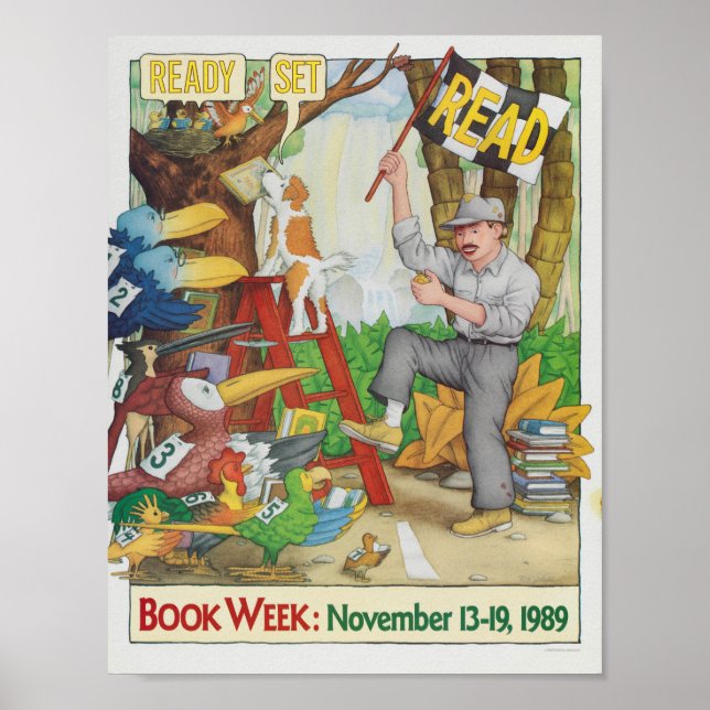 Póster poster de la Semana del Libro Infantil de 1989 (Frente)