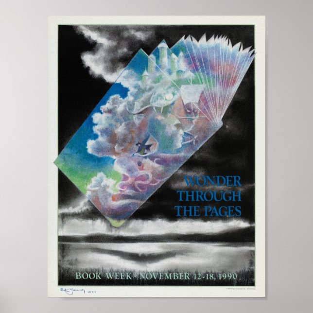 Póster poster de la Semana del Libro Infantil de 1990 (Frente)