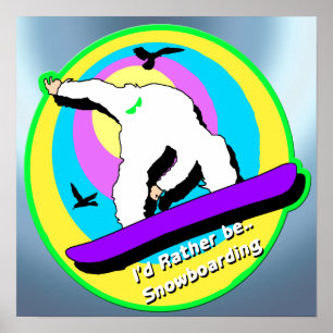 Póster Poster de la snowboard