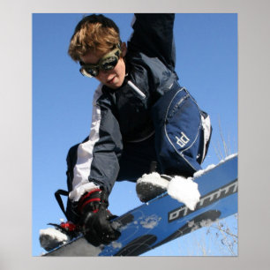 Póster Poster de la snowboard del adolescente