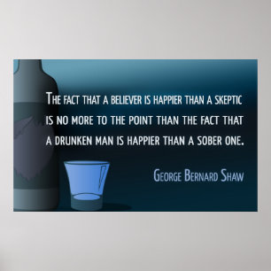 Póster Poster de la sobriedad de George Bernard Shaw el  