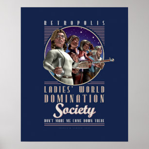 Póster Poster de la Sociedad de Dominación Mundial de Muj