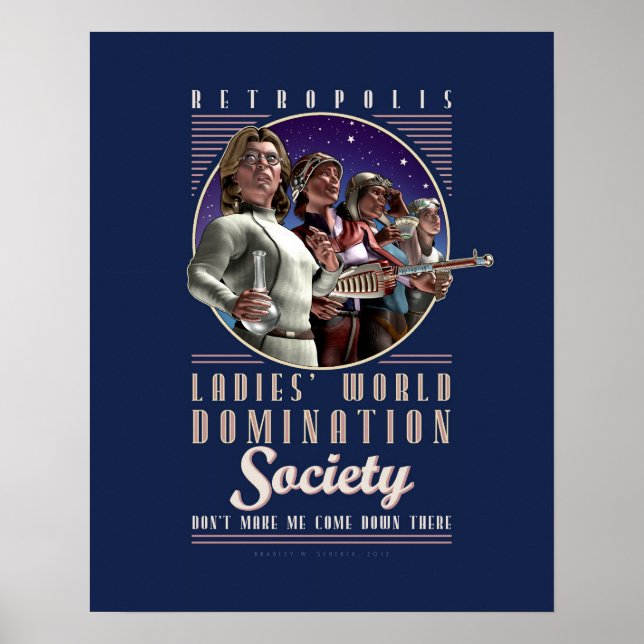 Póster Poster de la Sociedad de Dominación Mundial de Muj (Frente)