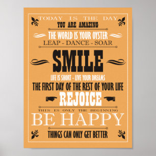 Póster Poster de la sonrisa del vintage