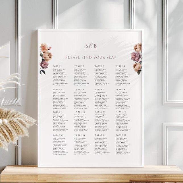 Póster Poster de la tabla de asientos del Boda púrpura ne (Subido por el creador)