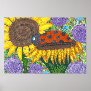 Póster Poster de la tarde de la mariquita