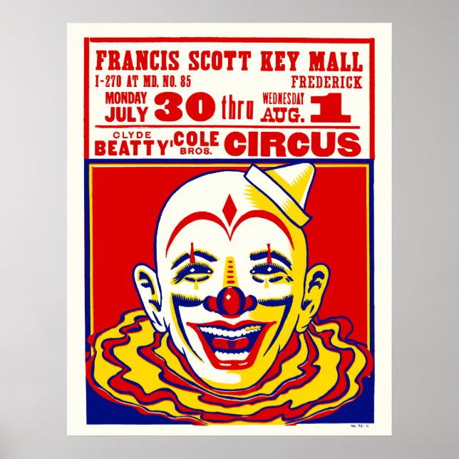 Póster Poster de la tarjeta de la ventana del circo de vi (Frente)