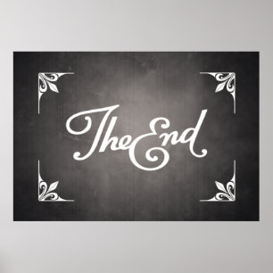 Póster Poster de la tarjeta de título del final