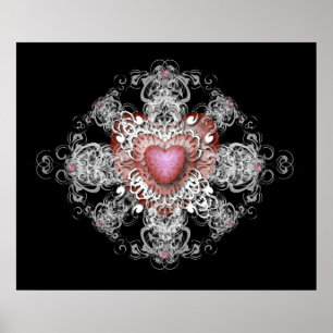 Póster Poster de la tarjeta del día de San Valentín