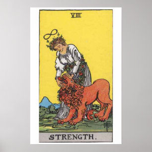 Póster Poster de la tarjeta Tarot de fuerza