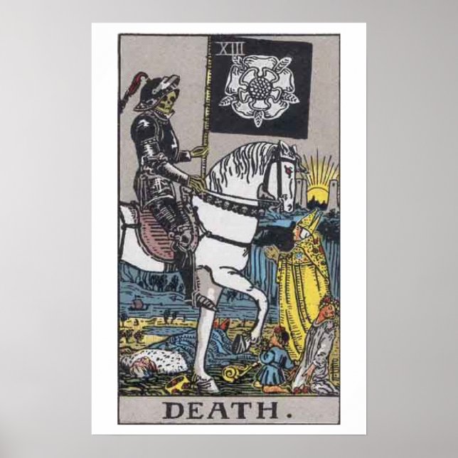 Póster Poster de la tarjeta Tarot de Muerte (Frente)