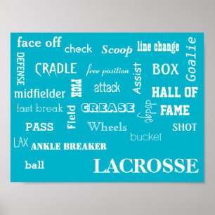 Póster Poster de la terminología de LaCrosse