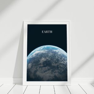Póster Poster de la Tierra desde el espacio