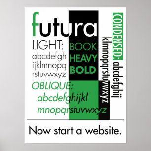 Póster Poster de la tipografía de Futura