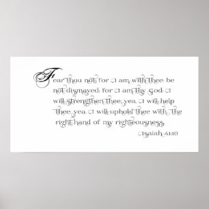 Póster Poster de la tipografía del 41:10 de Isaías del