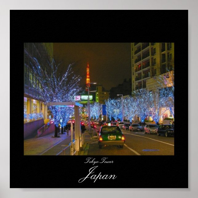 Póster Poster de la Torre de Tokio en Japón (Frente)
