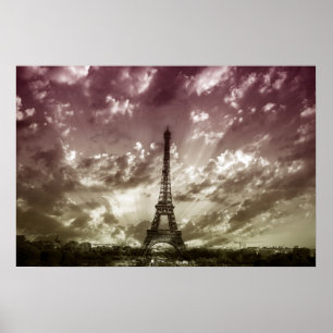 Póster Poster de la torre Eiffel
