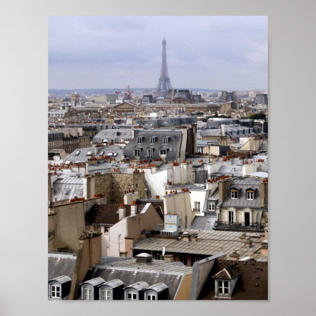 Póster Poster de la Torre Eiffel de París (Frente)