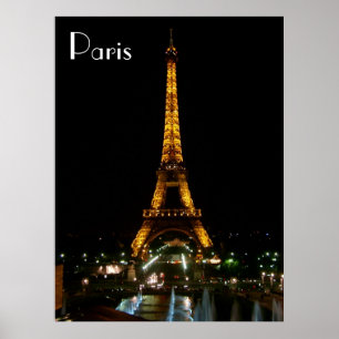 Póster Poster de la torre Eiffel de París A PARTIR del