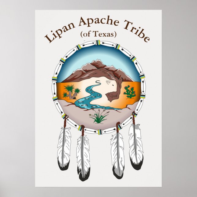 Póster Poster de la tribu Apache Lipan (de Texas) (Frente)