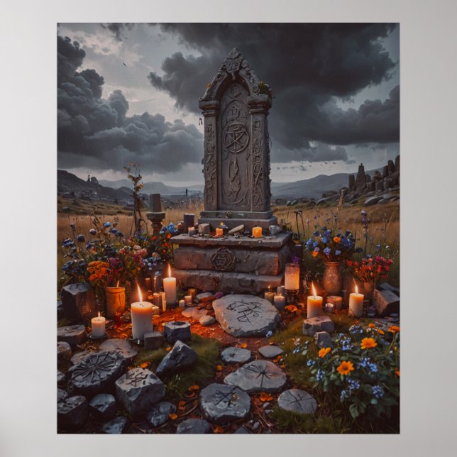 Póster Poster de la tumba de Halloween (Frente)