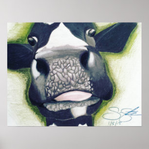 Póster Poster de la vaca del MOO de la diversión