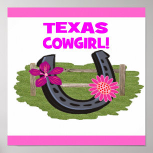 PÓSTER POSTER DE LA VAQUERA DE TEJAS