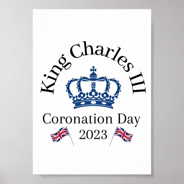 Póster Poster de la ventana de coronación de King Charles (Frente)