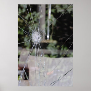 Póster Poster de la ventana de presentación rota